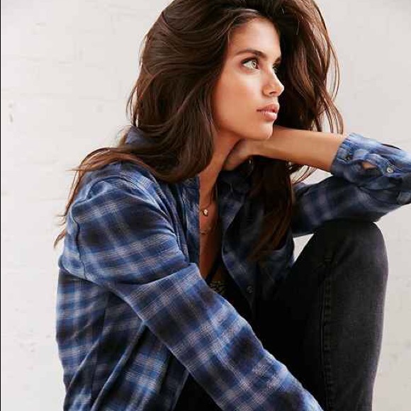 BDG XS BLUE OLLIE FLANNEL - Picture 1 of 4